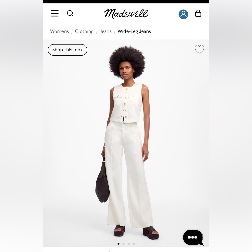 Wide Sweep Denim Trousers